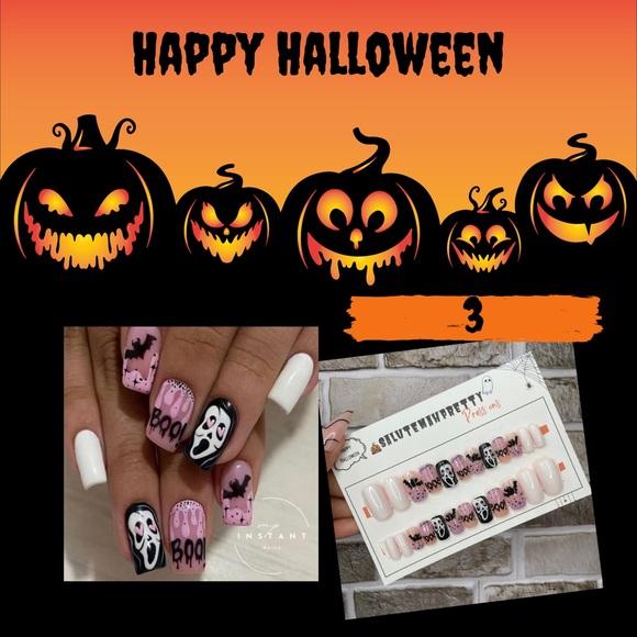SMP Halloween Edition press on nails ( Instant Nails ) - Picture 6 of 13